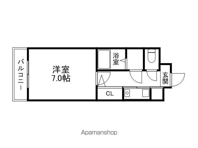 プログレス桧原(1K/4階)の間取り写真