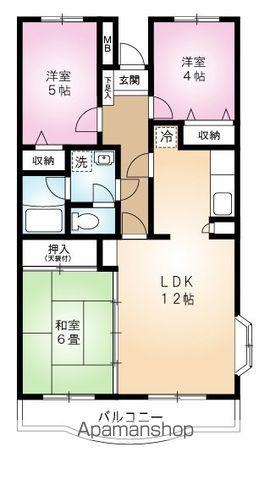 アーク河辺(3LDK/5階)の間取り写真