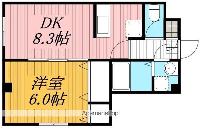 ウイングテラス実籾(1DK/1階)の間取り写真