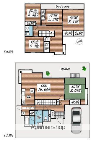 成田線 下総松崎駅 徒歩34分 2階建 築36年(5LDK)の間取り写真