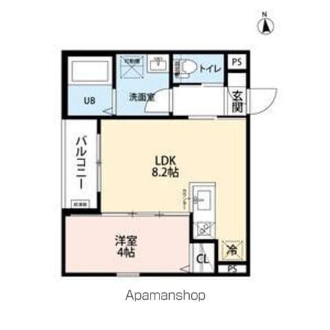 クラムズ黄金(1LDK/3階)の間取り写真