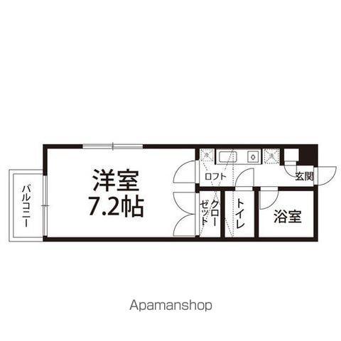 ハイツミルトニア(1K/2階)の間取り写真