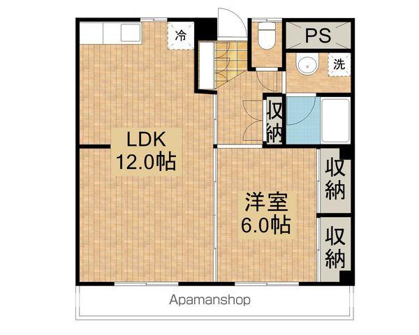 ウエスト・ヒルズ(1LDK/1階)の間取り写真