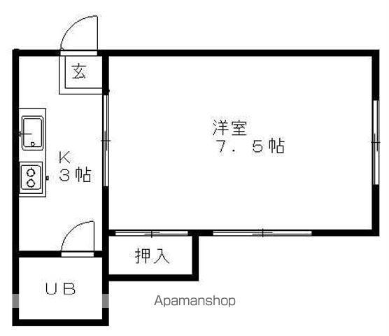 メゾン・ラズベリー(1K/2階)の間取り写真