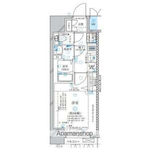 ディアレイシャス名古屋太閤通(1K/13階)の間取り写真