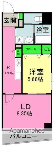 ノブレス・コート(1LDK/7階)の間取り写真