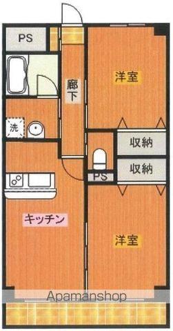 颯グランドヒルズ(2LDK/7階)の間取り写真