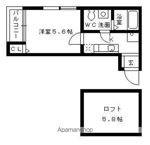 ASTRALⅡ(1K/1階)の間取り写真