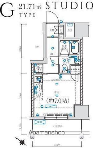 LEXE 横濱関内(1K/10階)の間取り写真