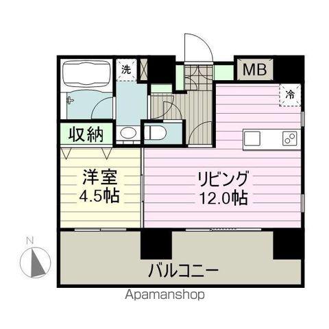 BRANDZ PLUS(1LDK/7階)の間取り写真