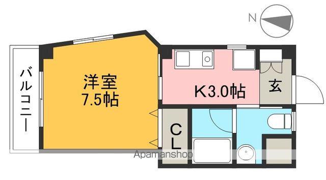 CASA MIO(1K/2階)の間取り写真