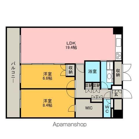 グランアベニュー名駅(2LDK/7階)の間取り写真