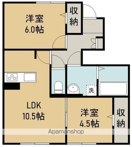 WIT新名取(2LDK/1階)の間取り写真