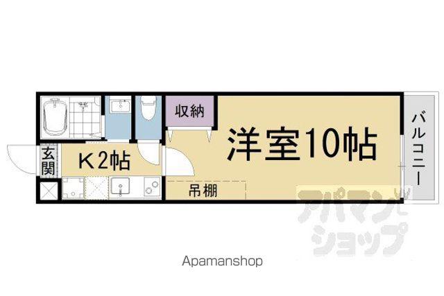 アークリード石山(1K/4階)の間取り写真