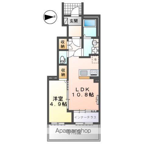 木更津市長須賀字上越戸 アパートⅢ期工事(1LDK/1階)の間取り写真