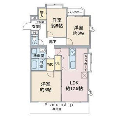 リーフコートⅡ(3LDK/1階)の間取り写真