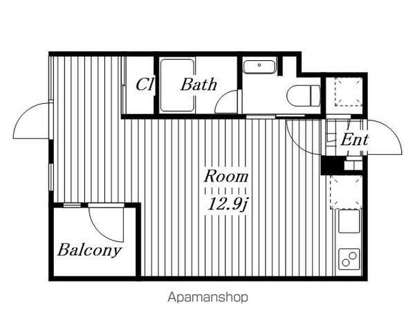 COZY徳川園(ワンルーム/4階)の間取り写真