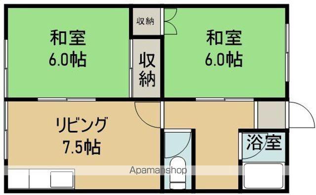 ハイデンス日吉Ⅰ(2DK/3階)の間取り写真