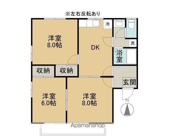 クレスト小林 C(3DK/2階)の間取り写真