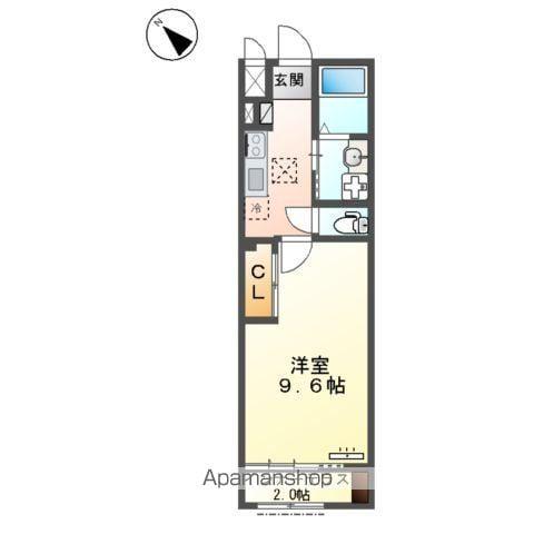 阿見町岡崎F様アパート(1K/1階)の間取り写真