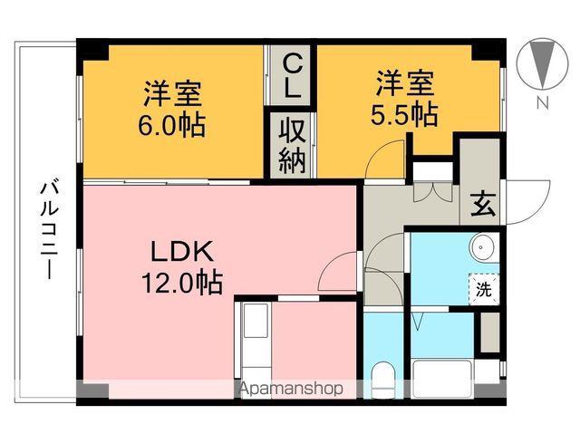 FLAT・Z(2LDK/2階)の間取り写真