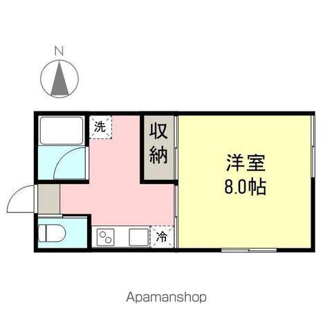 ヨシケンハイツB(1K/1階)の間取り写真