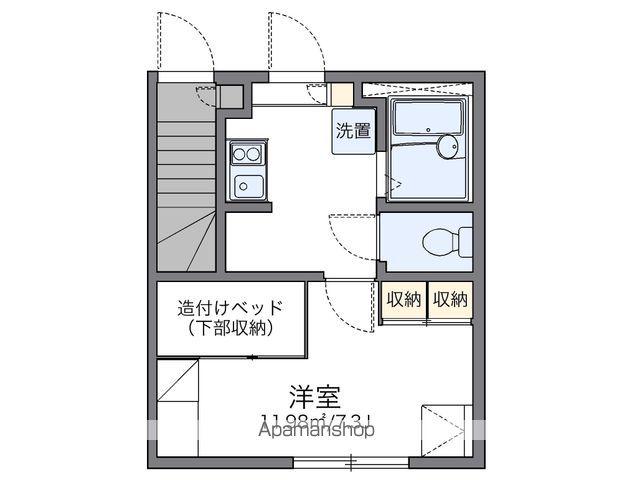 レオパレス中田第三(1K/1階)の間取り写真
