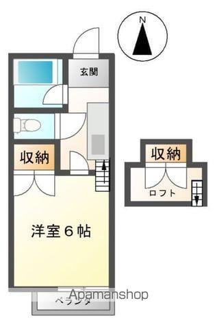 アーバンシティ堤町B(1K/1階)の間取り写真