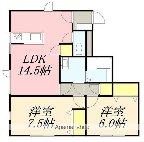フォレストⅡ(2LDK/2階)の間取り写真
