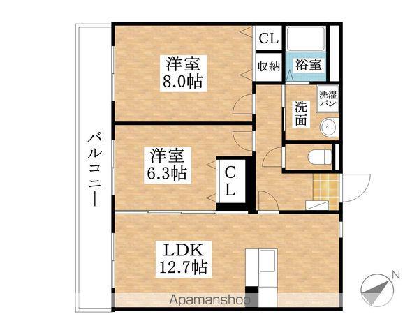 アドミール(2LDK/2階)の間取り写真
