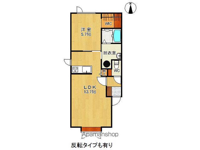 COCO FRANC(1LDK/1階)の間取り写真