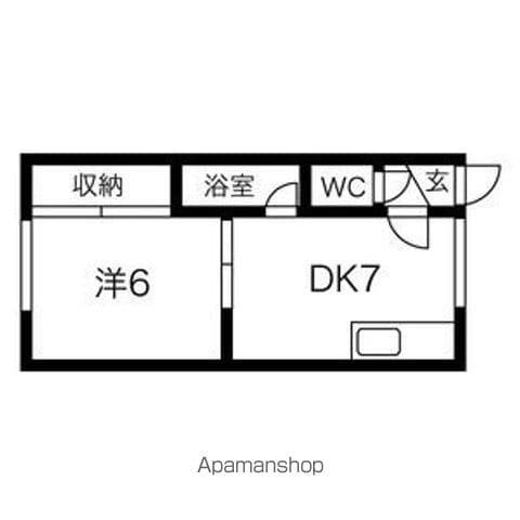 ハイツサンシャインA(1DK/1階)の間取り写真