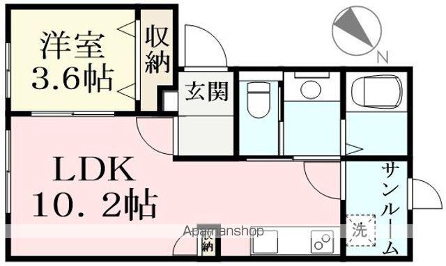アヴァンティー岡本(1LDK/2階)の間取り写真