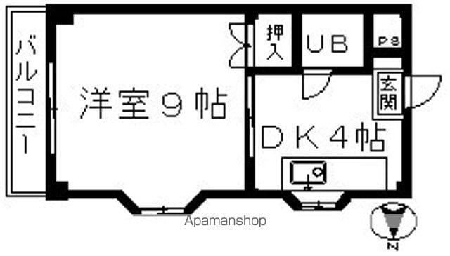 北村ハイツ(1DK/1階)の間取り写真