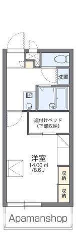 レオパレスユーリッチ(1K/1階)の間取り写真