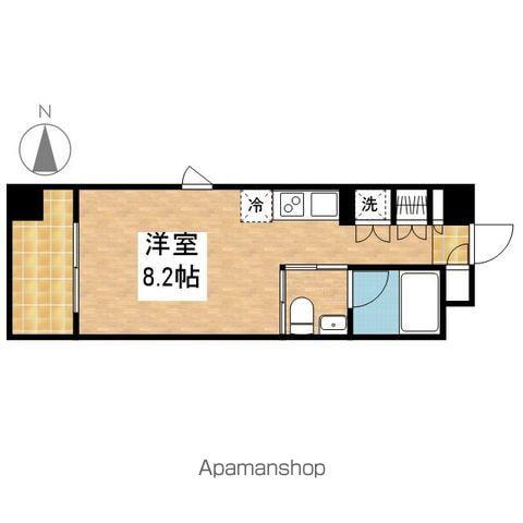 白川公園パークマンション(ワンルーム/8階)の間取り写真