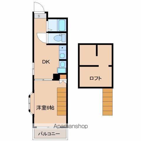 パレス吉村(1DK/2階)の間取り写真