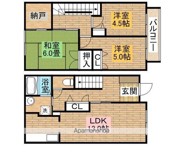 グランバリエ山手(3LDK)の間取り写真