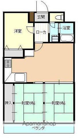 クリナーレ志家町(3DK/5階)の間取り写真