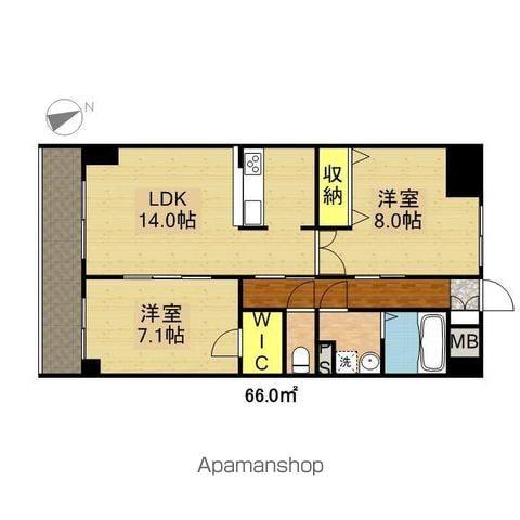 S-FORT鶴舞MARKS(2LDK/13階)の間取り写真