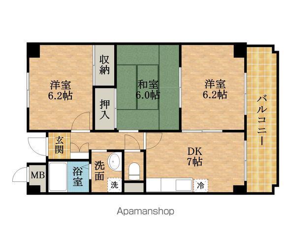 リヴェール・ド・和泉(3DK/4階)の間取り写真