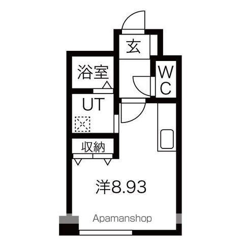 今井ビル(ワンルーム/3階)の間取り写真