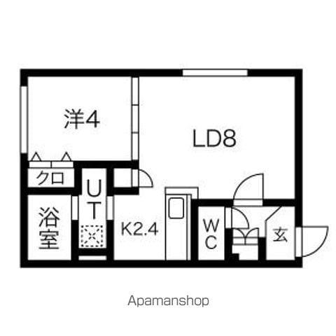 LUMIC南郷(1LDK/1階)の間取り写真