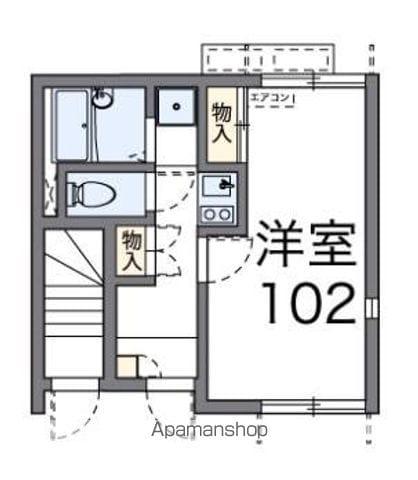レオネクストウィングポート(1K/1階)の間取り写真