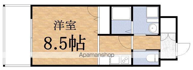 MARIS KYOBASHI ARMS(1K/2階)の間取り写真