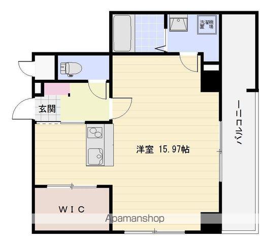 ラ・ビーナスNISHISENBA(ワンルーム/6階)の間取り写真