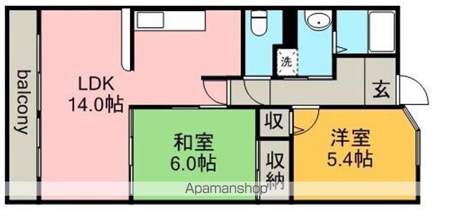 セントマルベリー(2LDK/3階)の間取り写真