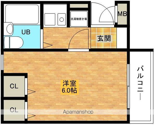シャルマンフジ忠岡弐番館(1K/2階)の間取り写真