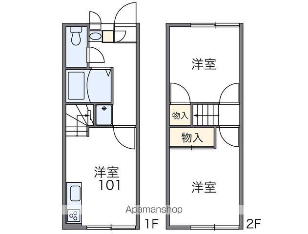 レオパレスミカドA(2DK/1階)の間取り写真