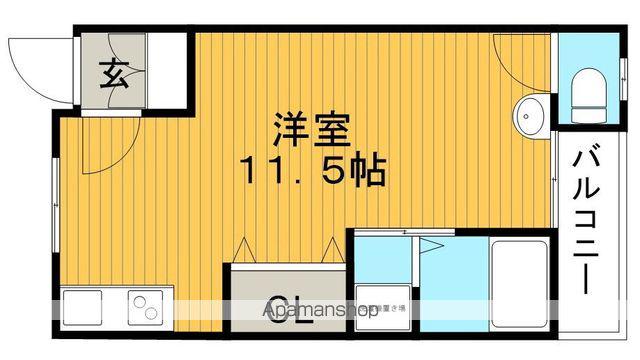 伊丹空港ルーム(ワンルーム/2階)の間取り写真